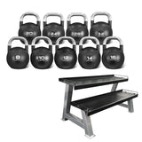 Darrahopens Sports & Fitness > Exercise, Gym & Fitness > Free Weights CORTEX 8kg to 32kg Commercial Steel Kettlebell V2 Package with Kettlebell Stand