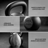 Darrahopens Sports & Fitness > Exercise, Gym & Fitness > Free Weights Everfit 24kg Cast Iron Kettlebell Powder Coating Flat Bottom Home Gym In Australia - Darrahopens