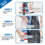 Darrahopens Sports & Fitness > Exercise, Gym & Fitness > Free Weights Olympic Barbell Bar 50cm Heavy Duty Dumbbell Handles Pair of Steel 100kg Weight Capacity with Spring Collars for 2" Olympic Weight Plate Strength Training