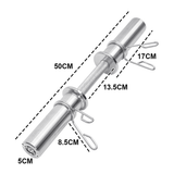 Darrahopens Sports & Fitness > Exercise, Gym & Fitness > Free Weights Olympic Barbell Bar 50cm Heavy Duty Dumbbell Handles Pair of Steel 100kg Weight Capacity with Spring Collars for 2" Olympic Weight Plate Strength Training