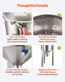 Darrahopens Sports & Fitness > Exercise, Gym & Fitness > Free Weights VEVOR Stainless Steel Conical Fermenter, 8 Gal/30L Home Brewing Fermenation Tank, Brew Bucket Fermentor with Conical Bottom, 3 Adjustable Legs, Lid, Handle & Thermometer, for Wine, Beer Fermentation
