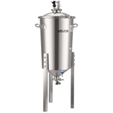 Darrahopens Sports & Fitness > Exercise, Gym & Fitness > Free Weights VEVOR Stainless Steel Conical Fermenter, 8 Gal/30L Home Brewing Fermenation Tank, Brew Bucket Fermentor with Conical Bottom, 3 Adjustable Legs, Lid, Handle & Thermometer, for Wine, Beer Fermentation
