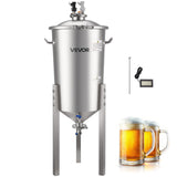 Darrahopens Sports & Fitness > Exercise, Gym & Fitness > Free Weights VEVOR Stainless Steel Conical Fermenter, 8 Gal/30L Home Brewing Fermenation Tank, Brew Bucket Fermentor with Conical Bottom, 3 Adjustable Legs, Lid, Handle & Thermometer, for Wine, Beer Fermentation