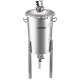 Darrahopens Sports & Fitness > Exercise, Gym & Fitness > Free Weights VEVOR Stainless Steel Conical Fermenter, 8 Gal/30L Home Brewing Fermenation Tank, Brew Bucket Fermentor with Conical Bottom, 3 Adjustable Legs, Lid, Handle & Thermometer, for Wine, Beer Fermentation