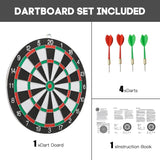 Darrahopens Sports & Fitness > Exercise, Gym & Fitness > Gym Equipment & Accessories 12" Dartboard Dart Board with Steel Darts Professional Competition Party Game