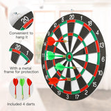 Darrahopens Sports & Fitness > Exercise, Gym & Fitness > Gym Equipment & Accessories 12" Dartboard Dart Board with Steel Darts Professional Competition Party Game