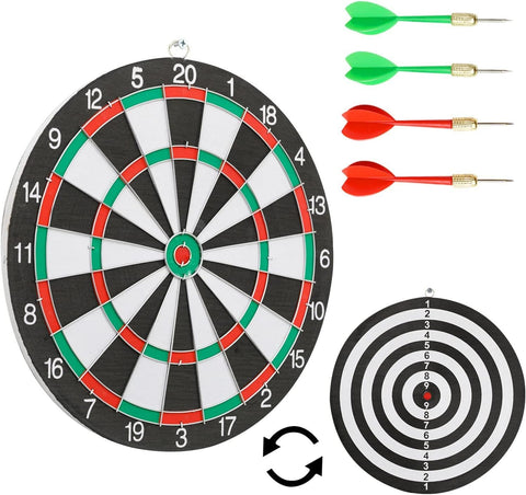 Darrahopens Sports & Fitness > Exercise, Gym & Fitness > Gym Equipment & Accessories 12" Dartboard Dart Board with Steel Darts Professional Competition Party Game