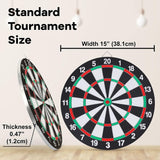 Darrahopens Sports & Fitness > Exercise, Gym & Fitness > Gym Equipment & Accessories 15" Dartboard Dart Board with Steel Darts Professional Competition Party Game