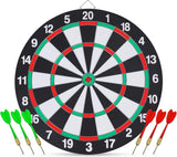 Darrahopens Sports & Fitness > Exercise, Gym & Fitness > Gym Equipment & Accessories 15" Dartboard Dart Board with Steel Darts Professional Competition Party Game