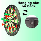 Darrahopens Sports & Fitness > Exercise, Gym & Fitness > Gym Equipment & Accessories 17-inch Red and Green Magnetic Dartboard, 40.5 cm in Diameter, Includes 12 Strong Magnetic Darts and Damage-Free Hooks, Safe and Portable for Both Entertainment and Competition.