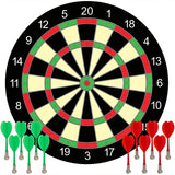 Darrahopens Sports & Fitness > Exercise, Gym & Fitness > Gym Equipment & Accessories 17-inch Red and Green Magnetic Dartboard, 40.5 cm in Diameter, Includes 12 Strong Magnetic Darts and Damage-Free Hooks, Safe and Portable for Both Entertainment and Competition.