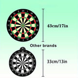 Darrahopens Sports & Fitness > Exercise, Gym & Fitness > Gym Equipment & Accessories 17-inch Red and Green Magnetic Dartboard, 40.5 cm in Diameter, Includes 12 Strong Magnetic Darts and Damage-Free Hooks, Safe and Portable for Both Entertainment and Competition.