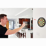 Darrahopens Sports & Fitness > Exercise, Gym & Fitness > Gym Equipment & Accessories 17-inch Red and Green Magnetic Dartboard, 40.5 cm in Diameter, Includes 12 Strong Magnetic Darts and Damage-Free Hooks, Safe and Portable for Both Entertainment and Competition.