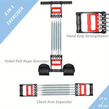 Darrahopens Sports & Fitness > Exercise, Gym & Fitness > Gym Equipment & Accessories 1Pc Multifunctional Spring Pedal Puller Fitness Tensioner(Black)