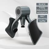 Darrahopens Sports & Fitness > Exercise, Gym & Fitness > Gym Equipment & Accessories 2-in-1 Black Kegel Trainer for Glute Lifting & Leg Toning - Adjustable Resistance & 360° Rotating Baffles for Postpartum Recovery & Pelvic Health
