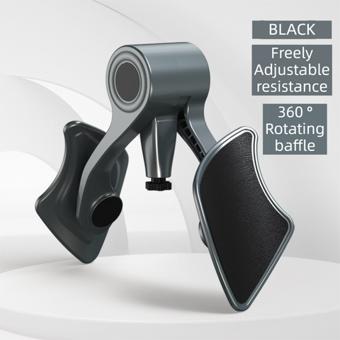 Darrahopens Sports & Fitness > Exercise, Gym & Fitness > Gym Equipment & Accessories 2-in-1 Black Kegel Trainer for Glute Lifting & Leg Toning - Adjustable Resistance & 360° Rotating Baffles for Postpartum Recovery & Pelvic Health