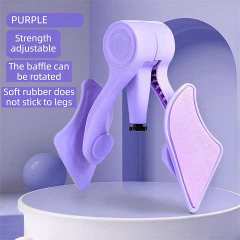 Darrahopens Sports & Fitness > Exercise, Gym & Fitness > Gym Equipment & Accessories 2-in-1 Purple Kegel Trainer for Glute Lifting & Leg Toning - Adjustable Resistance & 360° Rotating Baffles for Postpartum Recovery & Pelvic Health