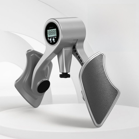 Darrahopens Sports & Fitness > Exercise, Gym & Fitness > Gym Equipment & Accessories 2-in-1 Sliver Smart LCD Counting Kegel Trainer for Glute Lifting & Leg Toning - Adjustable Resistance & 360° Rotating Baffles for Postpartum Recovery & Pelvic Health