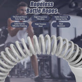 Darrahopens Sports & Fitness > Exercise, Gym & Fitness > Gym Equipment & Accessories 2-Pack Cordless Battle Ropes - Battle Rope - Fitness Rope - Soft Grip - For Home Gym & HIIT - Portable Arm and Core Trainer - Gray