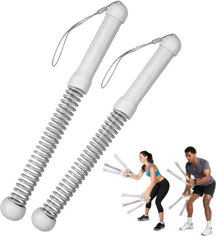 Darrahopens Sports & Fitness > Exercise, Gym & Fitness > Gym Equipment & Accessories 2-Pack Cordless Battle Ropes - Battle Rope - Fitness Rope - Soft Grip - For Home Gym & HIIT - Portable Arm and Core Trainer - Gray