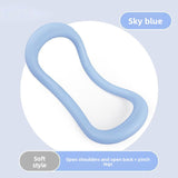 Darrahopens Sports & Fitness > Exercise, Gym & Fitness > Gym Equipment & Accessories 2-PCS Blue Multifunctional Yoga Ring Pilates Circle with Soft TPE Double Arc Design for Calf Relaxation and Posture Correction Ideal for Local Home Gym Fitness