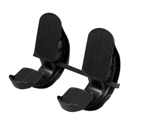 Darrahopens Sports & Fitness > Exercise, Gym & Fitness > Gym Equipment & Accessories 2 PCS Dual Foot Rocker with Connecting Bar - Calf & Ankle Stretcher System for Plantar Fasciitis Relief - Linked Incline Board with Stabiliser Axis - Heavy Duty Black