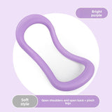 Darrahopens Sports & Fitness > Exercise, Gym & Fitness > Gym Equipment & Accessories 2-PCS Purple Multifunctional Yoga Ring Pilates Circle with Soft TPE Double Arc Design for Calf Relaxation and Posture Correction Ideal for Local Home Gym Fitness