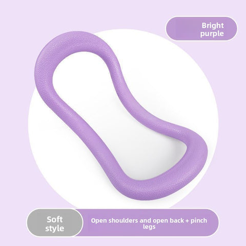 Darrahopens Sports & Fitness > Exercise, Gym & Fitness > Gym Equipment & Accessories 2-PCS Purple Multifunctional Yoga Ring Pilates Circle with Soft TPE Double Arc Design for Calf Relaxation and Posture Correction Ideal for Local Home Gym Fitness