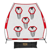 2133.6 x 2133.6mm Football Trainer Throwing Net, Training Throwing Target Practice Net with 5 Target Pockets In Australia - Darrahopens