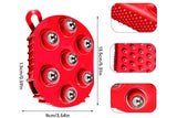 Darrahopens Sports & Fitness > Exercise, Gym & Fitness > Gym Equipment & Accessories 2Pcs Roller Ball Massager Glove Lymphatic Massage Muscle Release for Back-Red