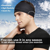Darrahopens Sports & Fitness > Exercise, Gym & Fitness > Gym Equipment & Accessories 5-Pack Running Headbands for Men - Sports Headbands for Men, Sweat-Wicking - Suitable for Running, Cycling, Basketball, Yoga and Fitness Training - Elastic Unisex Headbands