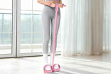 Darrahopens Sports & Fitness > Exercise, Gym & Fitness > Gym Equipment & Accessories 6 Tube Resistance Band Ankle Puller Foot Pedal Fitness Exercise Rope - Pink