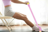 Darrahopens Sports & Fitness > Exercise, Gym & Fitness > Gym Equipment & Accessories 6 Tube Resistance Band Ankle Puller Foot Pedal Fitness Exercise Rope - Pink