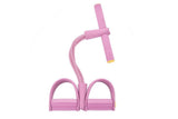 Darrahopens Sports & Fitness > Exercise, Gym & Fitness > Gym Equipment & Accessories 6 Tube Resistance Band Ankle Puller Foot Pedal Fitness Exercise Rope - Pink