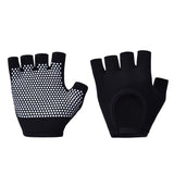 Darrahopens Sports & Fitness > Exercise, Gym & Fitness > Gym Equipment & Accessories Black 2-Pack Women's Non-Slip Yoga Gloves - Open Back Half Finger Cotton Stretchy Grip Gloves for Aerial Yoga, Pilates, and Fitness