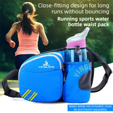 Darrahopens Sports & Fitness > Exercise, Gym & Fitness > Gym Equipment & Accessories Black Lightweight Running Waist Pack with Stable Bottle Holder - Multi-Functional Nylon Sports Fanny Pack for Marathon, Hiking, Cycling & Climbing