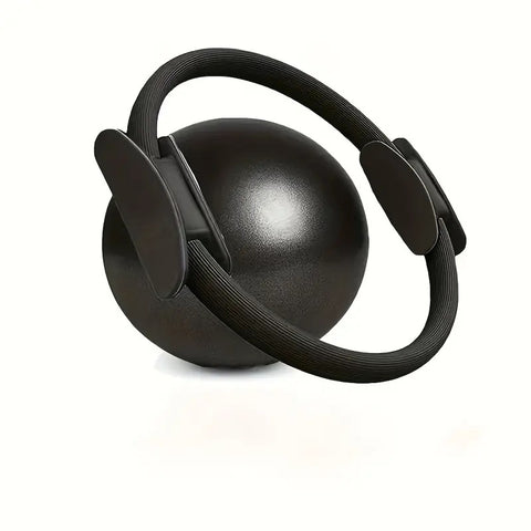 Darrahopens Sports & Fitness > Exercise, Gym & Fitness > Gym Equipment & Accessories Black Professional Pilates Ring & Yoga Ball Set - Multipurpose Home Fitness Equipment for Whole-Body Core Training & Pelvic Floor Strengthening