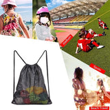 Darrahopens Sports & Fitness > Exercise, Gym & Fitness > Gym Equipment & Accessories Black Sports Bag - 40*45cm - Mesh - Drawstring - Suitable for fitness, sports, swimming, diving, travel, yoga, dancing, camping, hiking