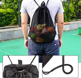 Darrahopens Sports & Fitness > Exercise, Gym & Fitness > Gym Equipment & Accessories Black Sports Bag - 40*45cm - Mesh - Drawstring - Suitable for fitness, sports, swimming, diving, travel, yoga, dancing, camping, hiking