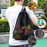 Darrahopens Sports & Fitness > Exercise, Gym & Fitness > Gym Equipment & Accessories Black Sports Bag - 40*45cm - Mesh - Drawstring - Suitable for fitness, sports, swimming, diving, travel, yoga, dancing, camping, hiking