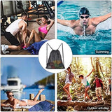 Darrahopens Sports & Fitness > Exercise, Gym & Fitness > Gym Equipment & Accessories Black Sports Bag - 40*45cm - Mesh - Drawstring - Suitable for fitness, sports, swimming, diving, travel, yoga, dancing, camping, hiking