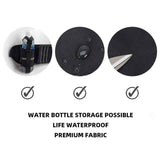 Darrahopens Sports & Fitness > Exercise, Gym & Fitness > Gym Equipment & Accessories Black Waterproof Sports Waist Bag with Water Bottle Holder - Lightweight Oxford Fabric, Multi-Pocket Design for Running, Gym and Outdoor Activities In Australia - Darrahopens