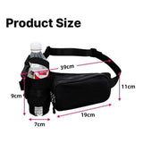 Darrahopens Sports & Fitness > Exercise, Gym & Fitness > Gym Equipment & Accessories Black Waterproof Sports Waist Bag with Water Bottle Holder - Lightweight Oxford Fabric, Multi-Pocket Design for Running, Gym and Outdoor Activities In Australia - Darrahopens