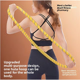 Darrahopens Sports & Fitness > Exercise, Gym & Fitness > Gym Equipment & Accessories Black Weighted Soft Spring Hula Hoop with Silent Alloy Interior and Polyester Wrap for Home Gym Full Body Fitness and Abdominal Training Solution