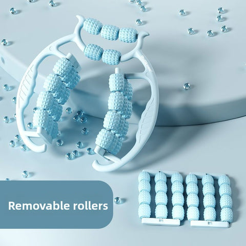 Darrahopens Sports & Fitness > Exercise, Gym & Fitness > Gym Equipment & Accessories Blue 360-Degree Wrap Around Leg Roller Massager with 29 Acupressure Points for Muscle Recovery and Body Shaping Essential Tool for Local Home Workouts