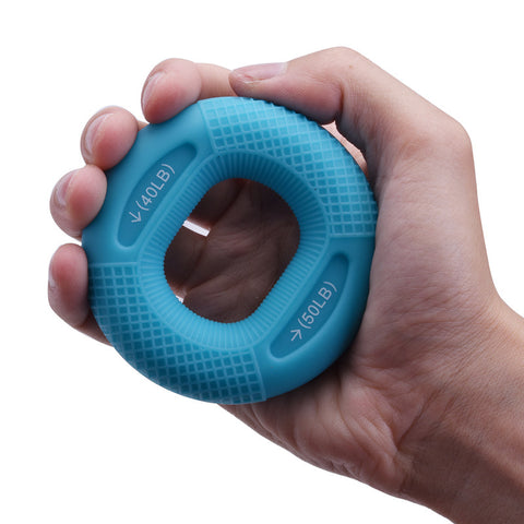Darrahopens Sports & Fitness > Exercise, Gym & Fitness > Gym Equipment & Accessories Blue 40/50LB 2-Pack Silicone Hand Grip Strengthener Rings - Dual-Resistance Finger Exerciser and Forearm Trainer for Muscle Recovery and Carpal Tunnel Prevention