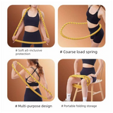 Darrahopens Sports & Fitness > Exercise, Gym & Fitness > Gym Equipment & Accessories Blue Weighted Soft Spring Hula Hoop with Silent Alloy Interior and Polyester Wrap for Home Gym Full Body Fitness and Abdominal Training Solution