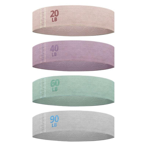 Darrahopens Sports & Fitness > Exercise, Gym & Fitness > Gym Equipment & Accessories Colorful Fabric Resistance Bands for Legs and Glutes - Set of 4 Non-Slip Workout Loops