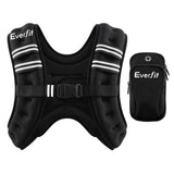 Darrahopens Sports & Fitness > Exercise, Gym & Fitness > Gym Equipment & Accessories Everfit 10kg Weighted Vest Men Women, Reflective Running Vest with Armband Pouch