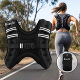 Darrahopens Sports & Fitness > Exercise, Gym & Fitness > Gym Equipment & Accessories Everfit 10kg Weighted Vest Men Women, Reflective Running Vest with Armband Pouch